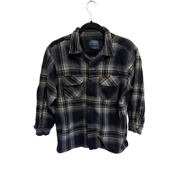 Vintage PENDLETON Boys Board Shirt Jac Plaid Beach Boys Flap 